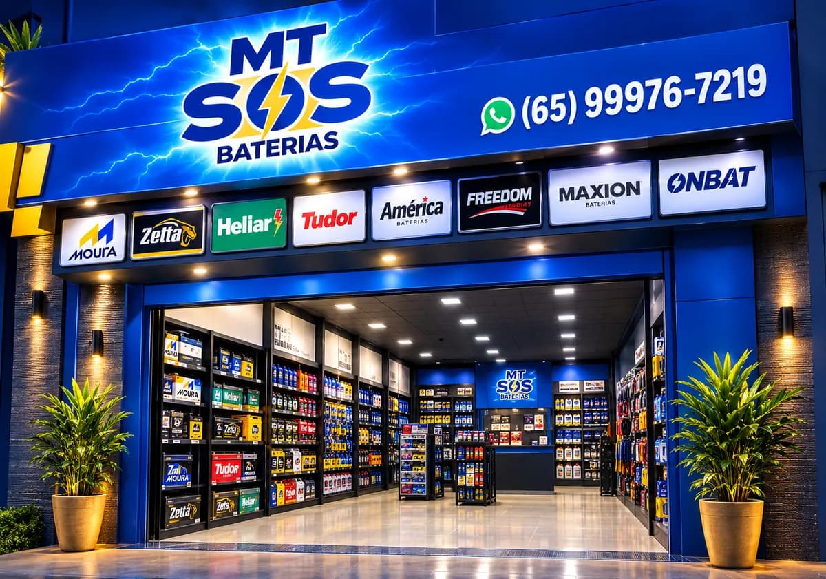 Fachada da loja MT S.O.S Baterias